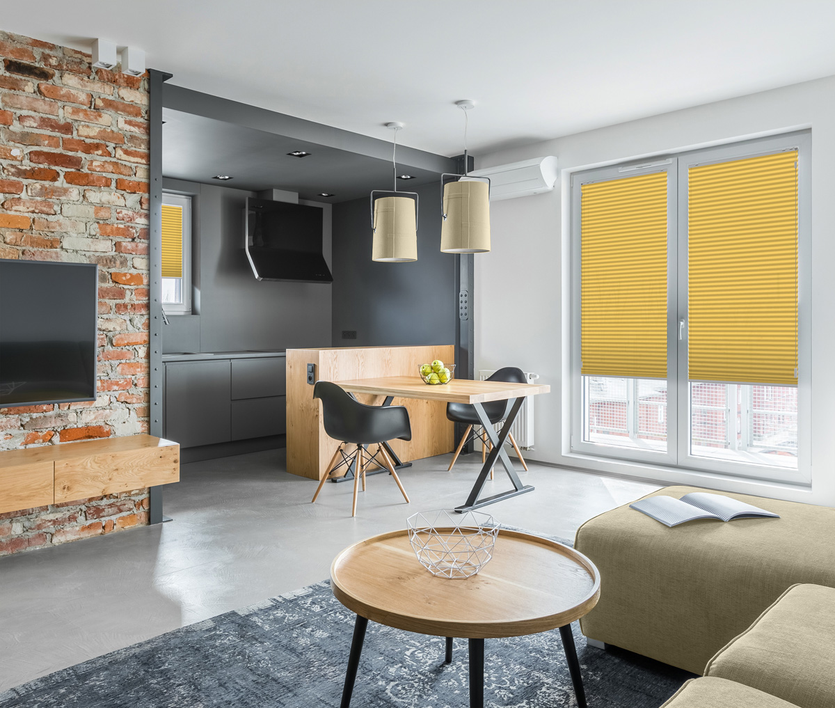 Apartment with open kitchen