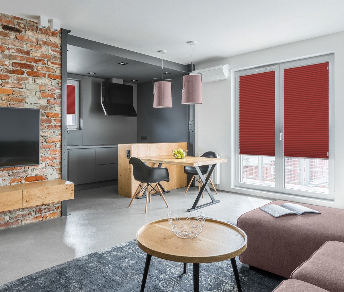 Apartment with open kitchen
