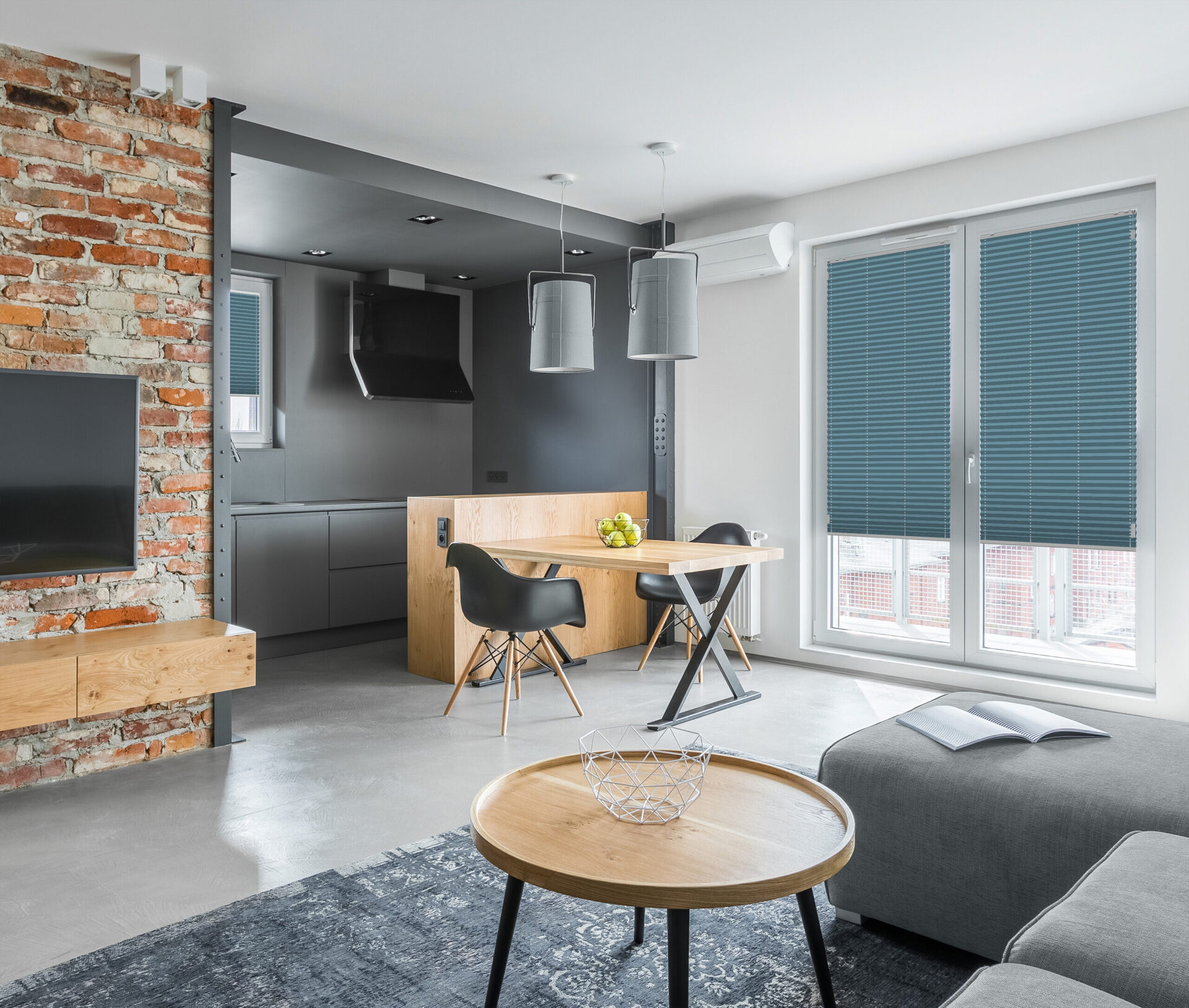 Apartment with open kitchen